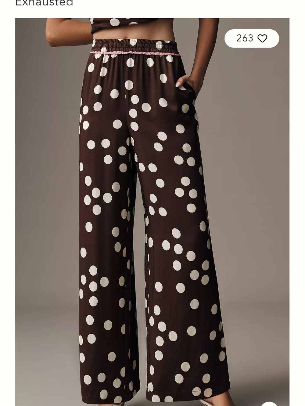 Maeve Wide Leg Low Rise Printed Trousers